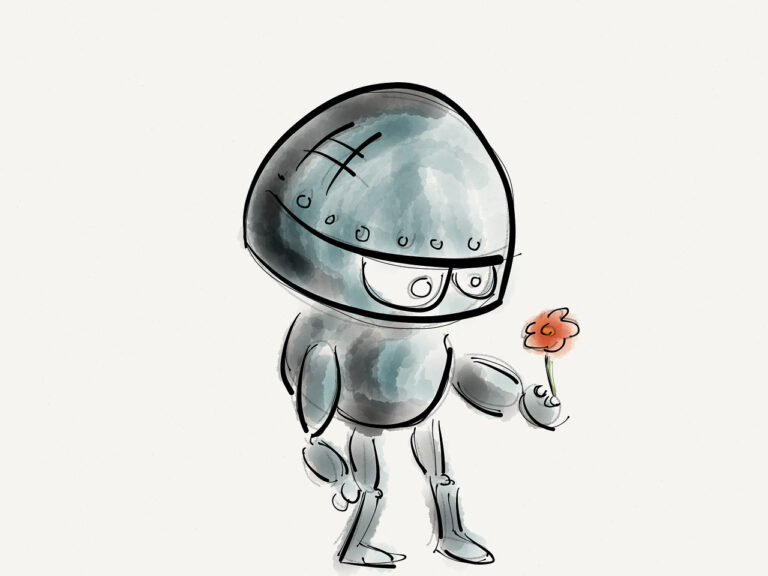 robot, flower, technology-1214536.jpg